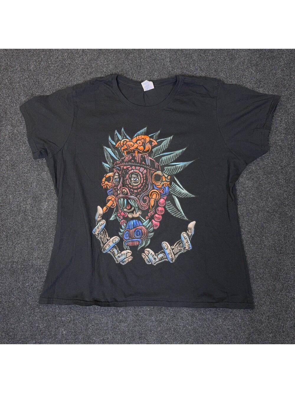 Port & Company Black Graphic Print T-Shirt XXL